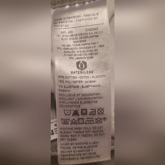 🌕 NWOT Levi's Gray Denizen High Rise Skinny Jeans Size W32 L30 - Picture 8 of 10